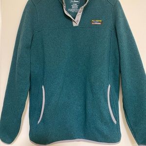 LL Bean Pullover with Snap Closure